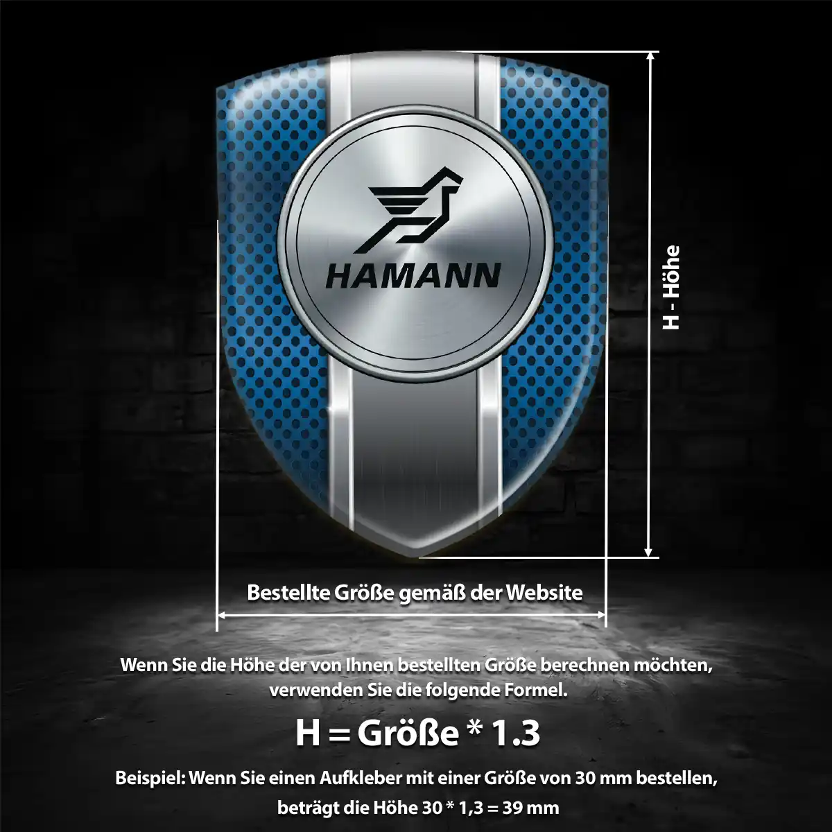 Hamann Aufkleber 3D Gel Emblem Modernes Design