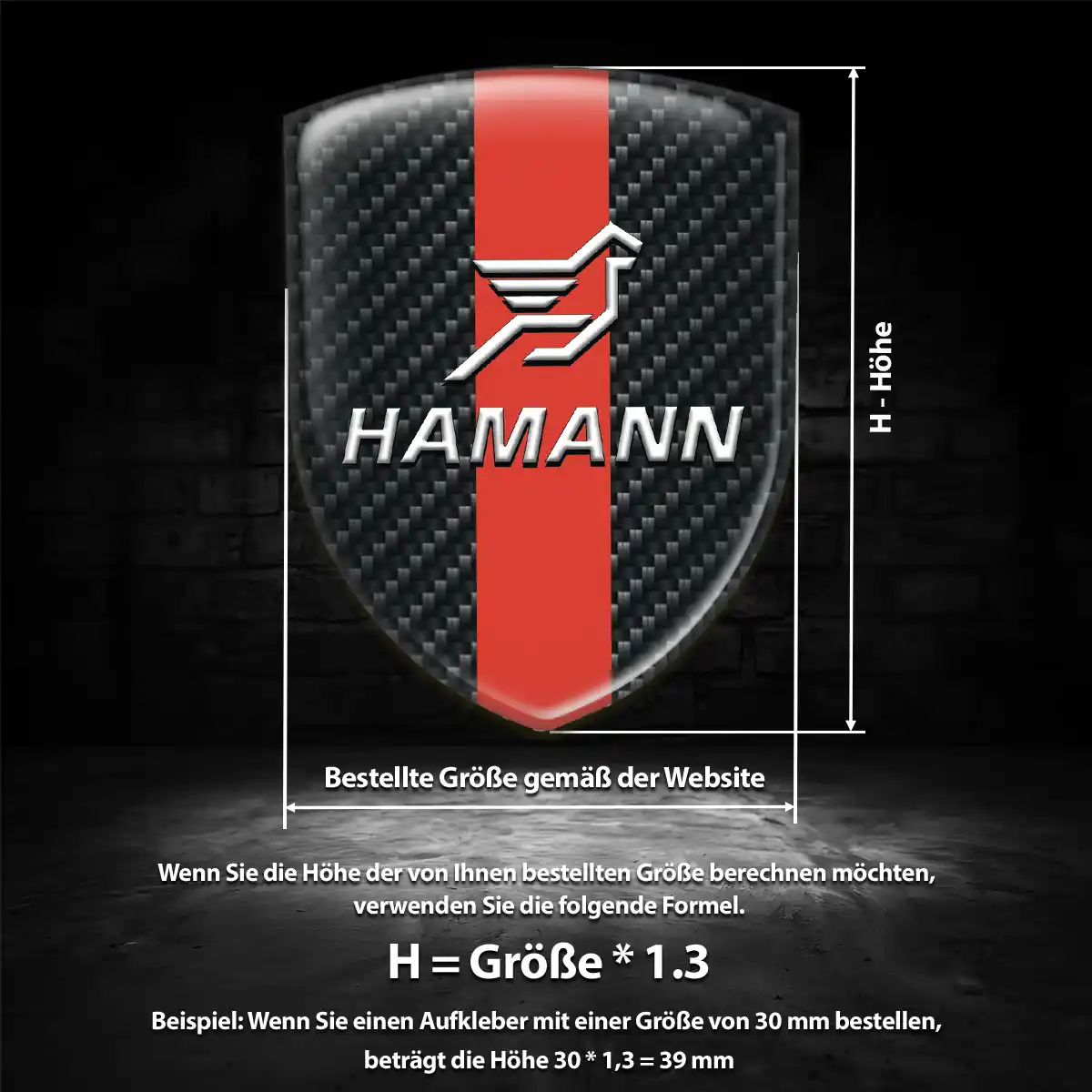 Hamann Aufkleber 3D Gel Emblem Tuningfahrzeug