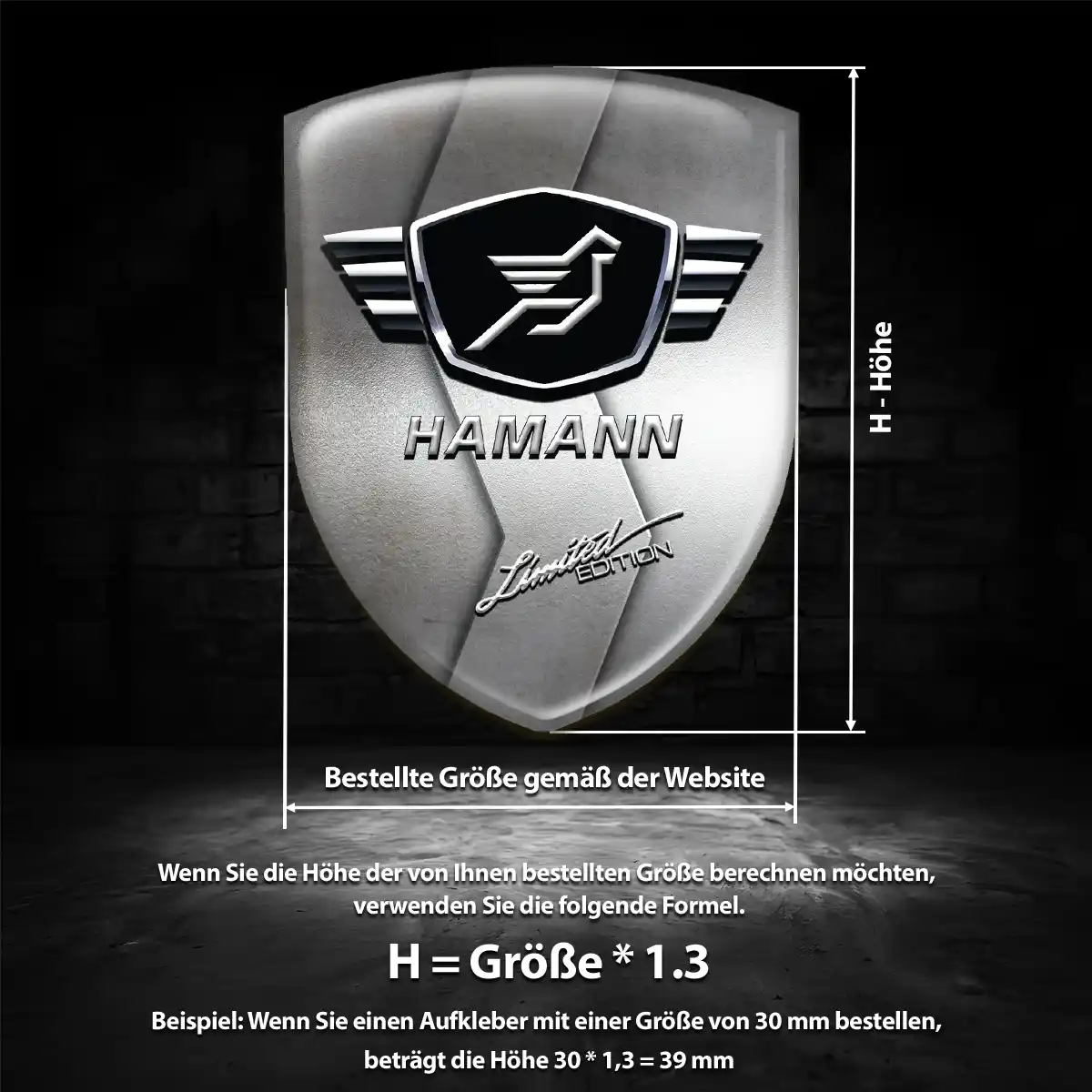 Hamann Aufkleber 3D Gel Embleme Auto Höchste Qualität