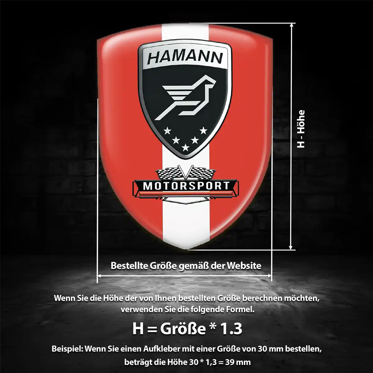 Hamann Aufkleber 3D Gel Embleme Auto Hohe Qualität