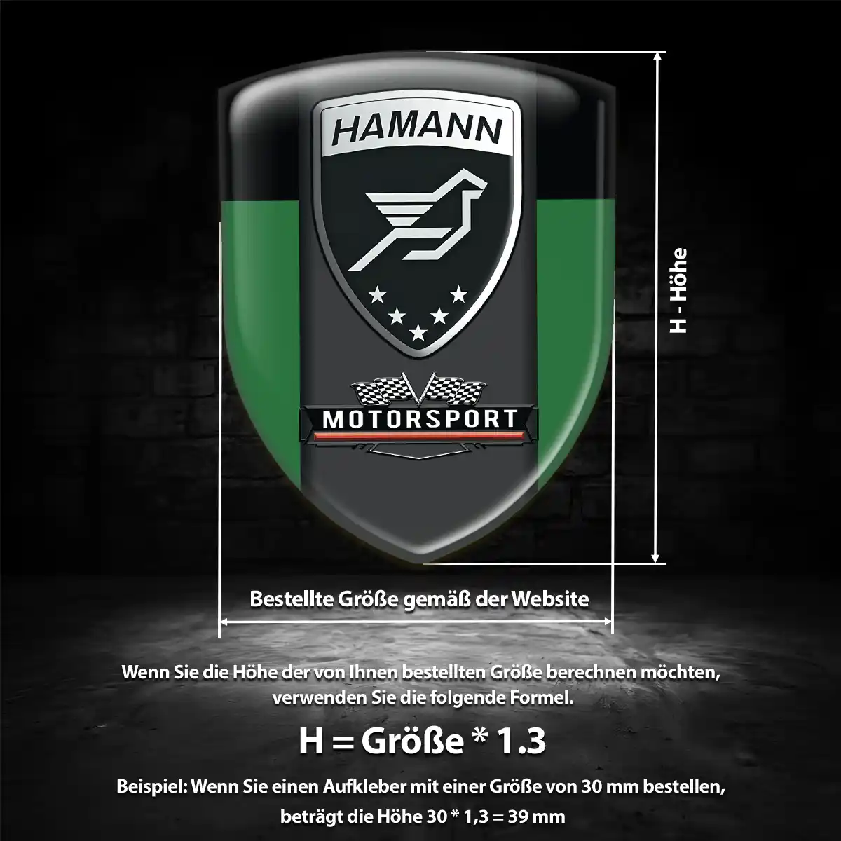 Hamann Aufkleber 3D Gel Embleme Auto Limitierte Auflage