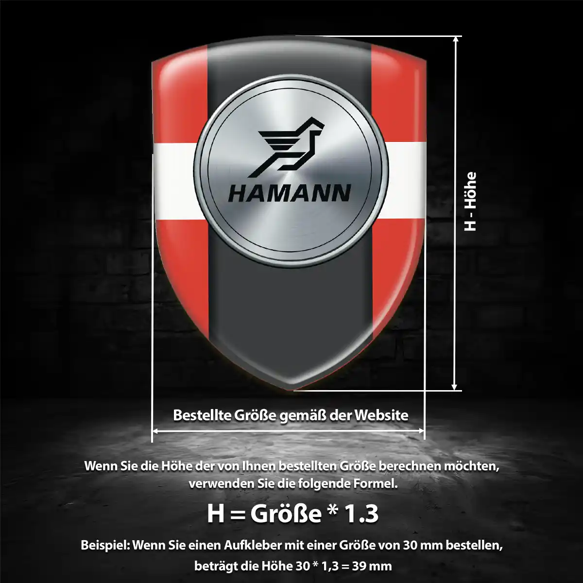 Hamann Aufkleber 3D Gel Embleme Auto Luxus-Edition