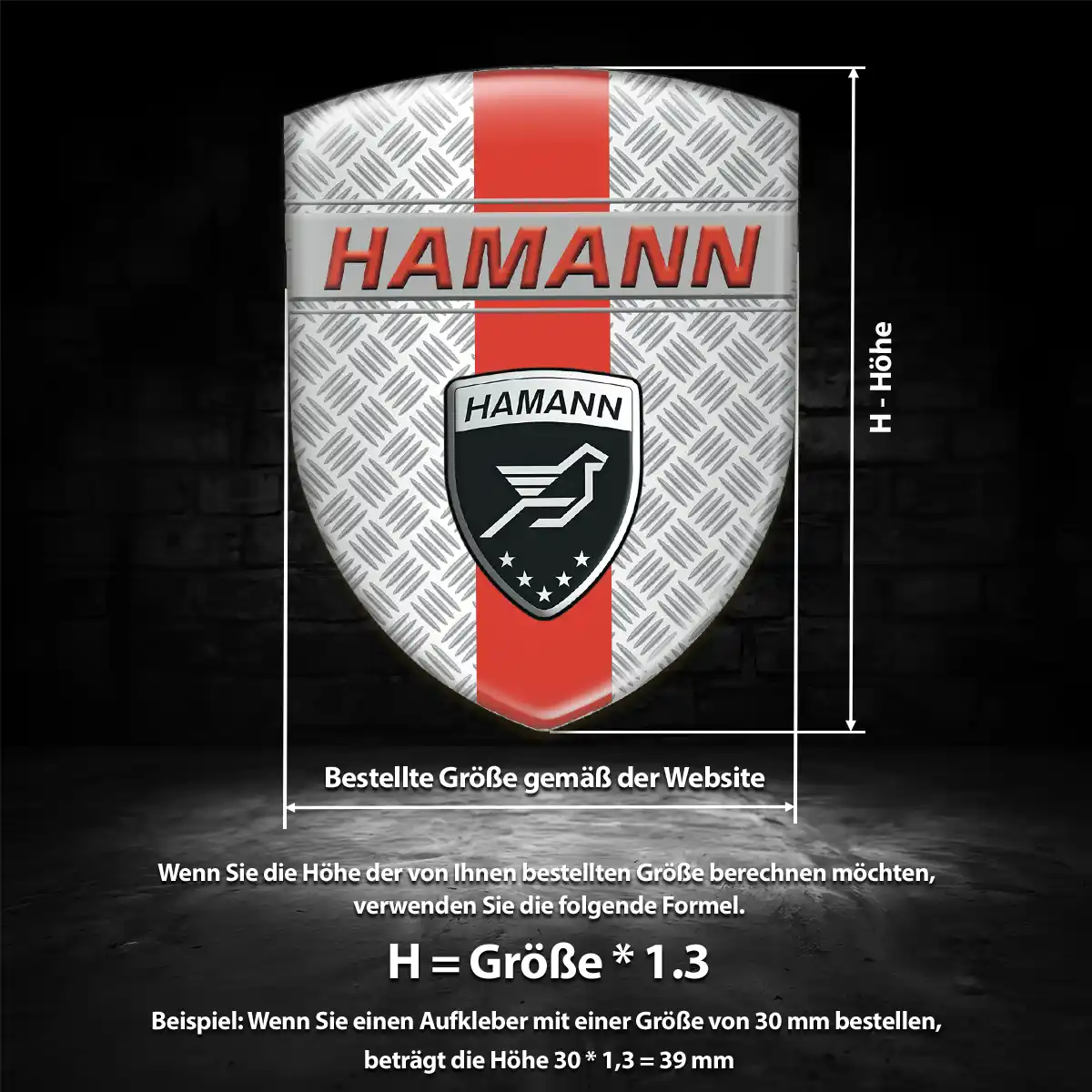 Hamann Aufkleber 3D Gel Embleme Auto Premium-Edition