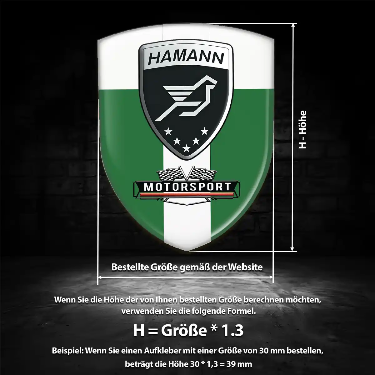 Hamann Aufkleber 3D Gel Embleme Auto Premiumqualität