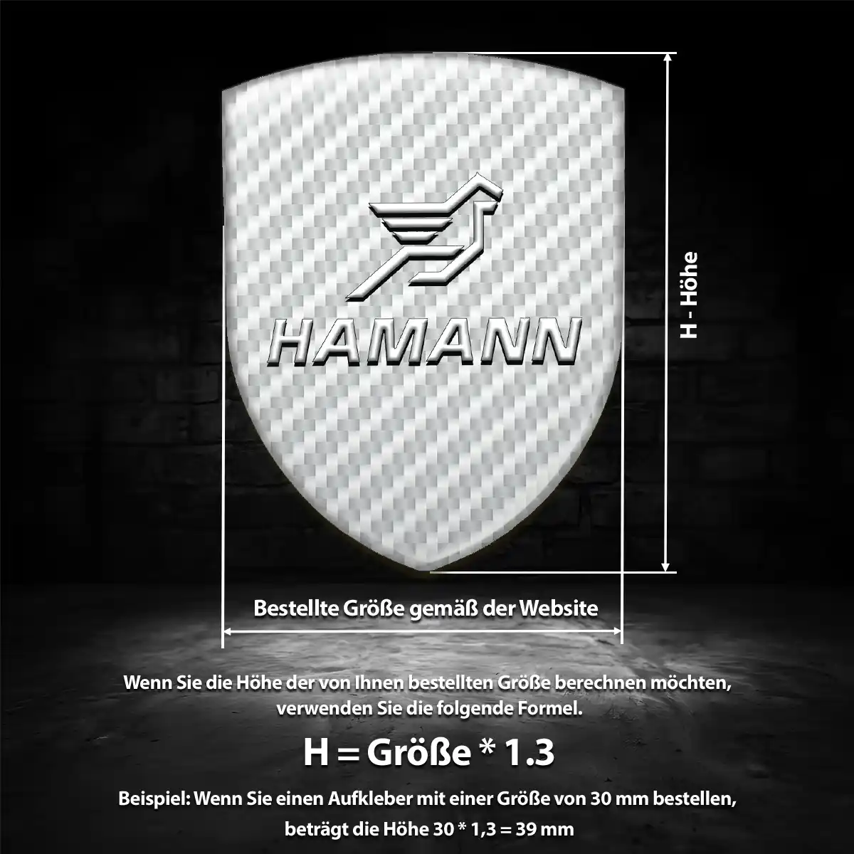 Hamann Aufkleber 3D Gel Embleme Auto Spitzenqualität