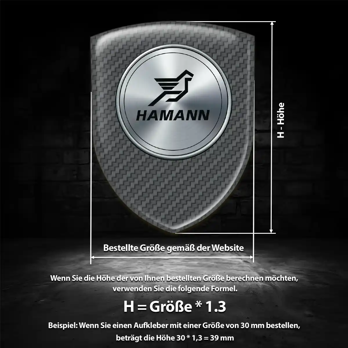 Hamann Aufkleber 3D Gel Embleme Auto Tuningfahrzeug