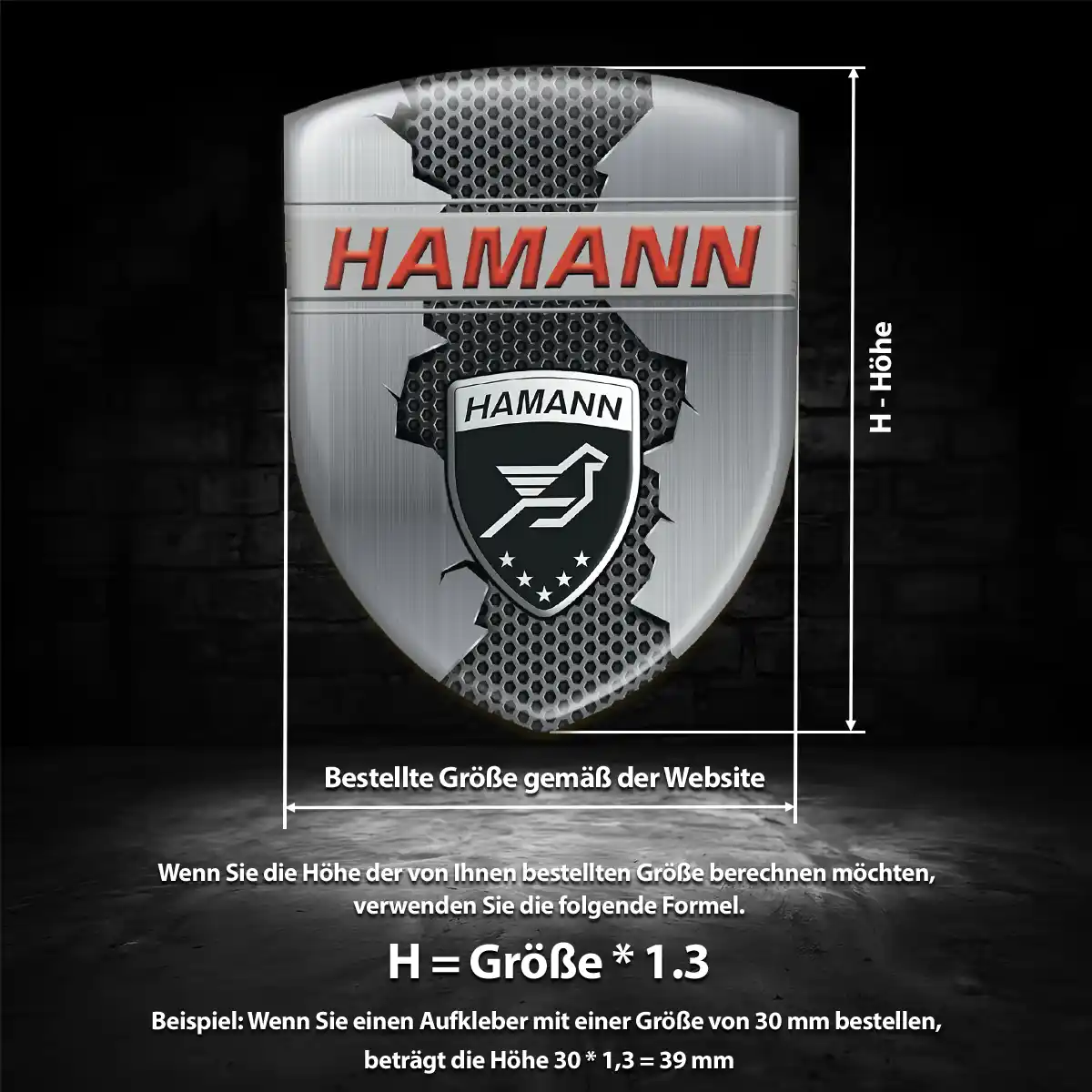 Hamann Aufkleber 3D Gel Embleme Premium-Edition