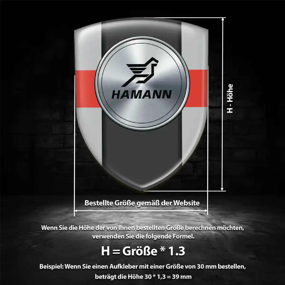 Hamann Aufkleber 3D Gel Embleme Tuningfahrzeug