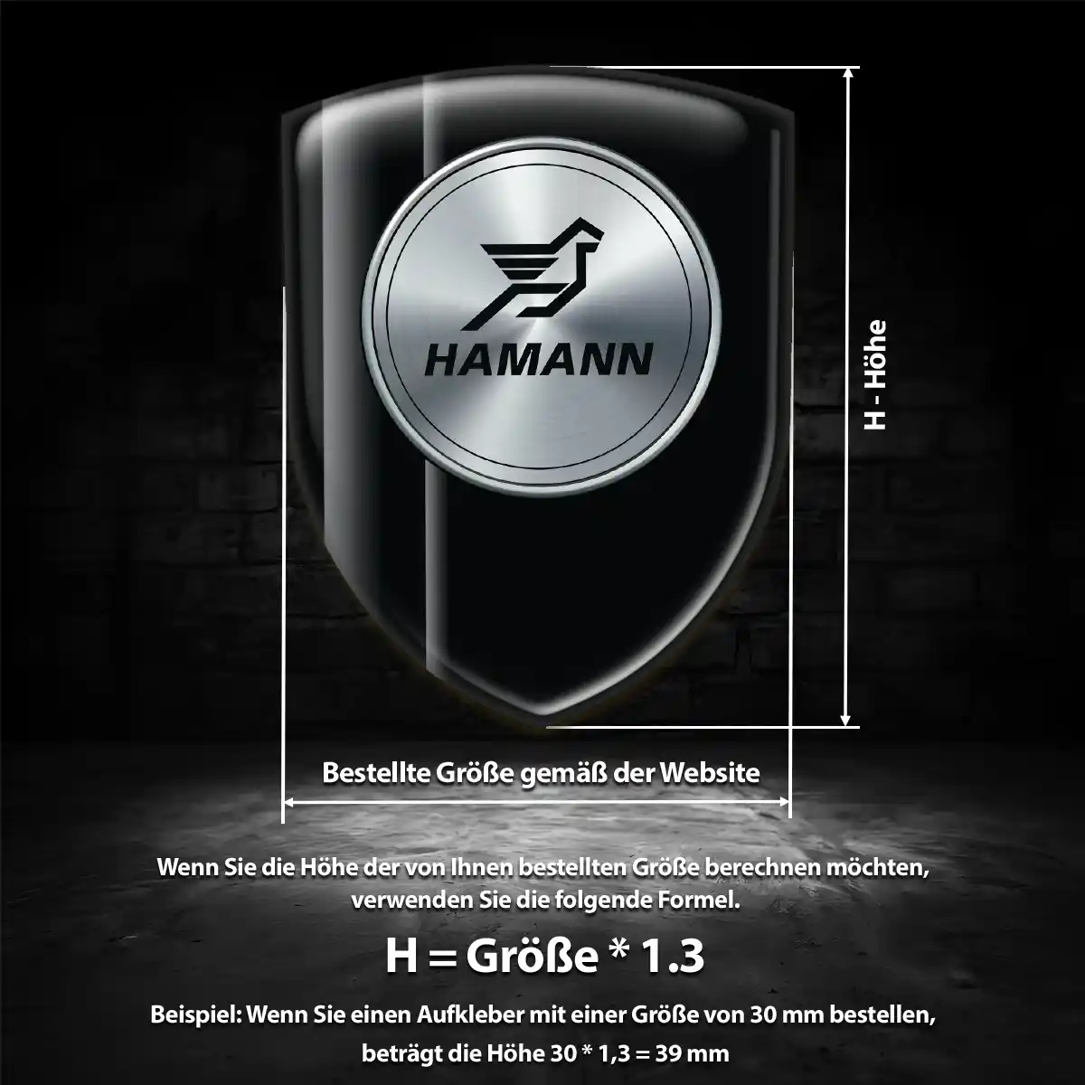 Hamann Aufkleber 3D Gel Silikon Anspruchsvolles Design