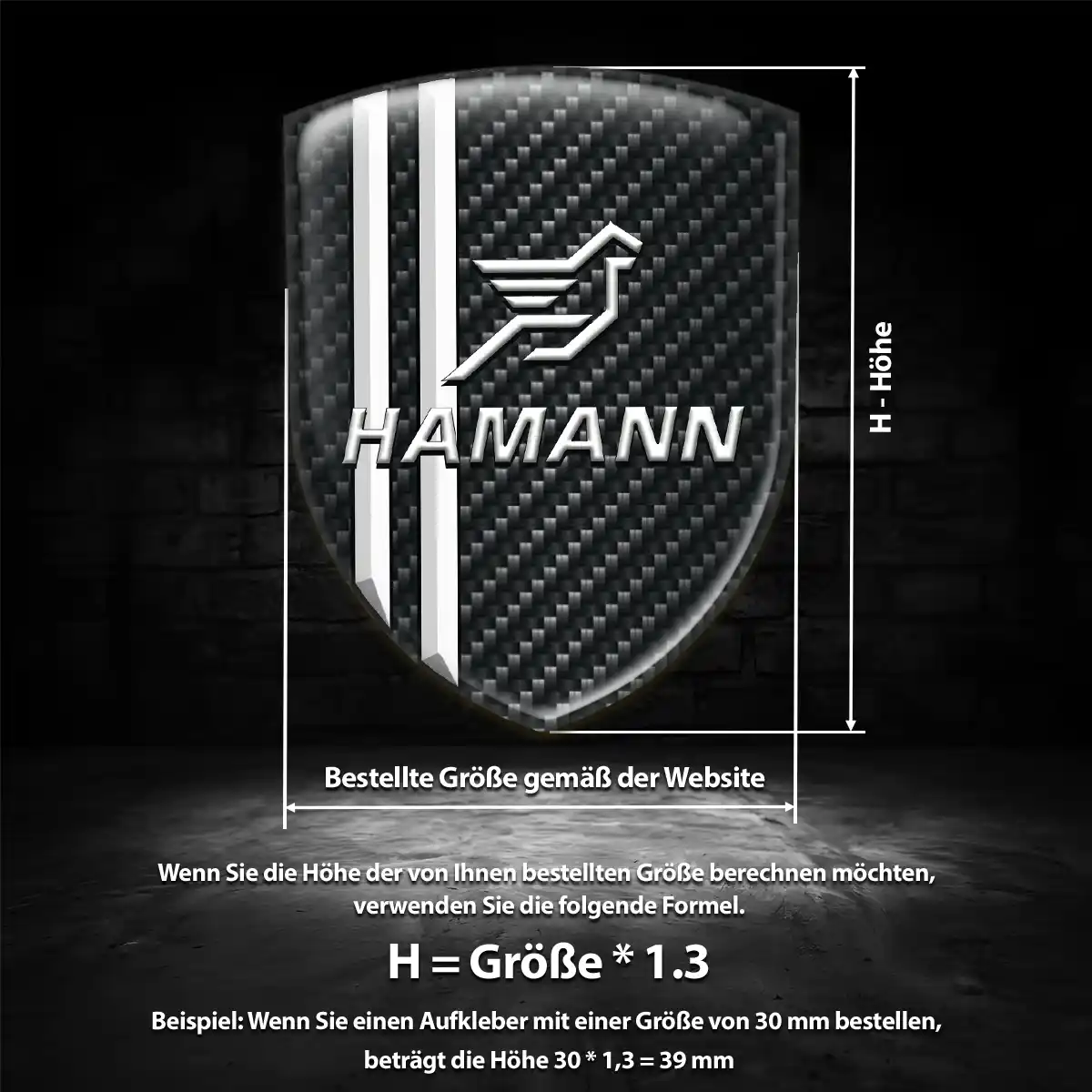 Hamann Aufkleber 3D Gel Silikon Auto Hohe Qualität