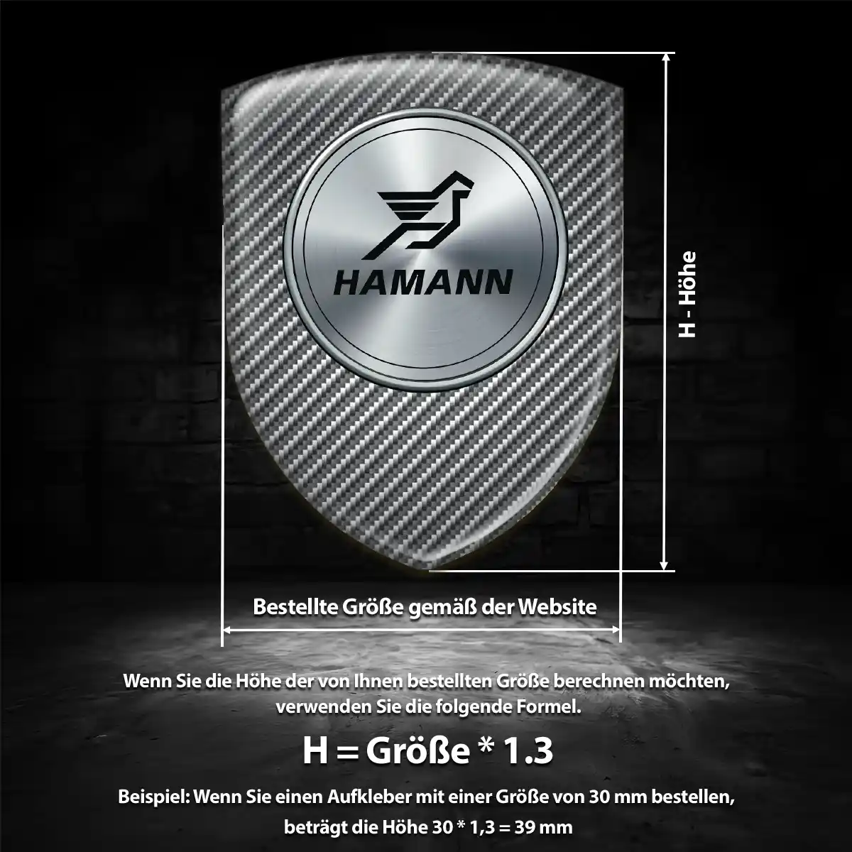 Hamann Aufkleber 3D Gel Silikon Auto Premiumqualität