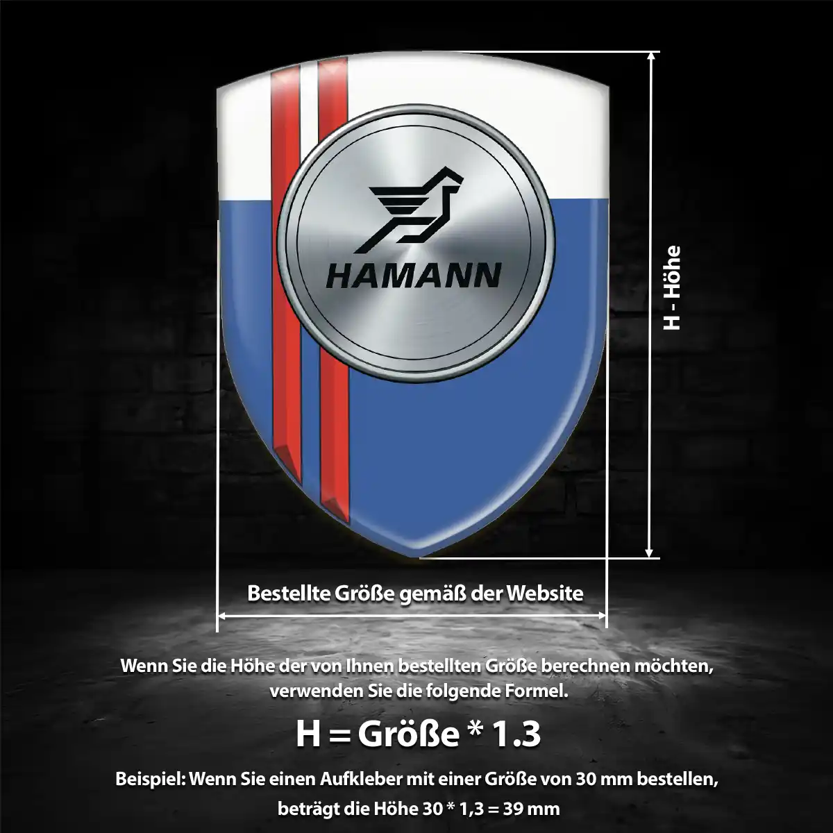 Hamann Aufkleber 3D Gel Silikon Überzeugende Qualität
