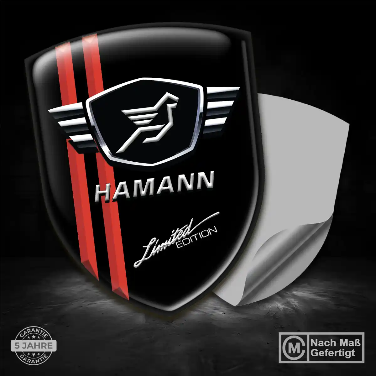 Hamann Aufkleber 3D Gel Silikon Edles Design