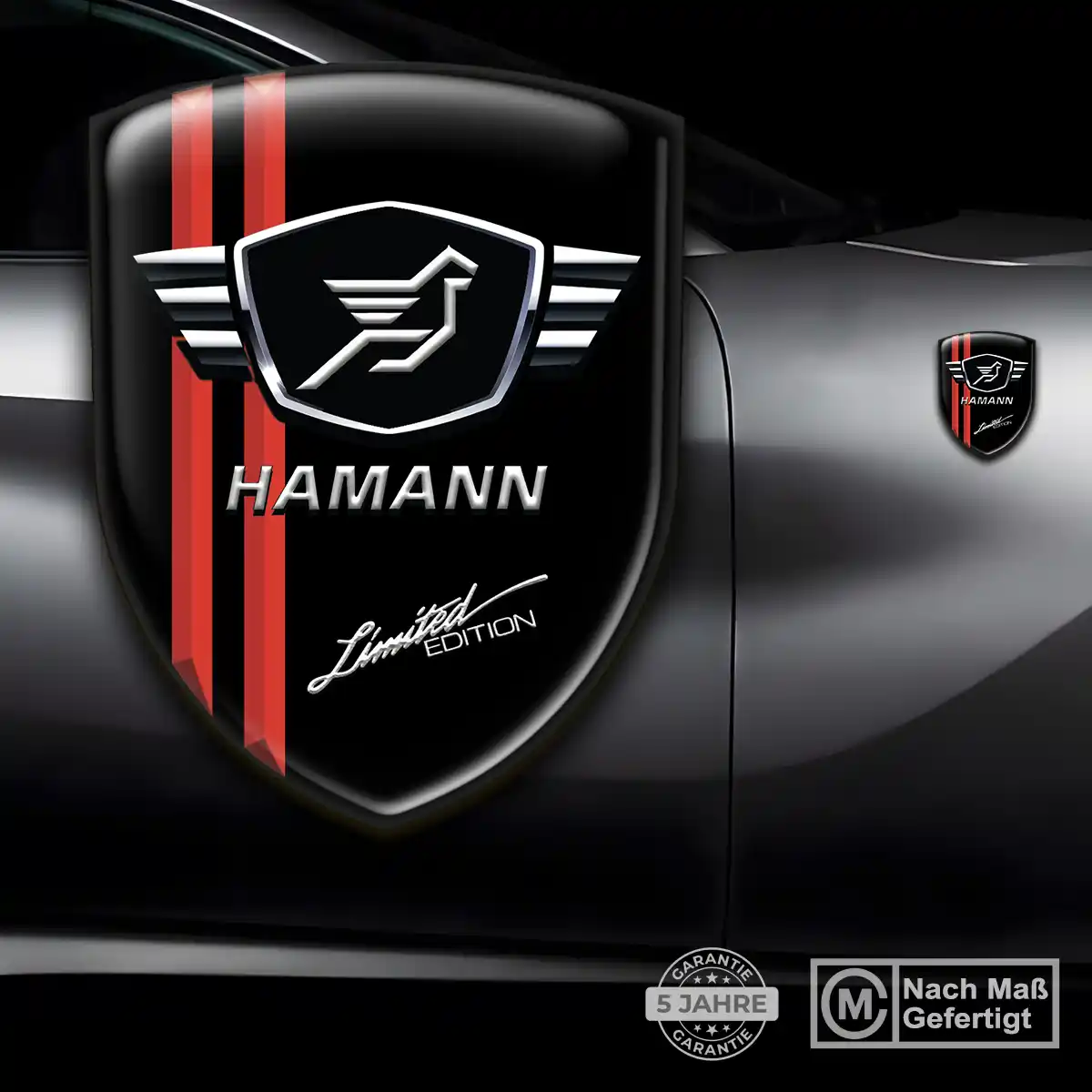 Hamann Aufkleber 3D Gel Silikon Edles Design