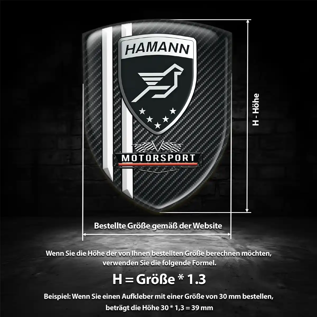 Hamann Aufkleber 3D Gel Silikon Hohe Qualität