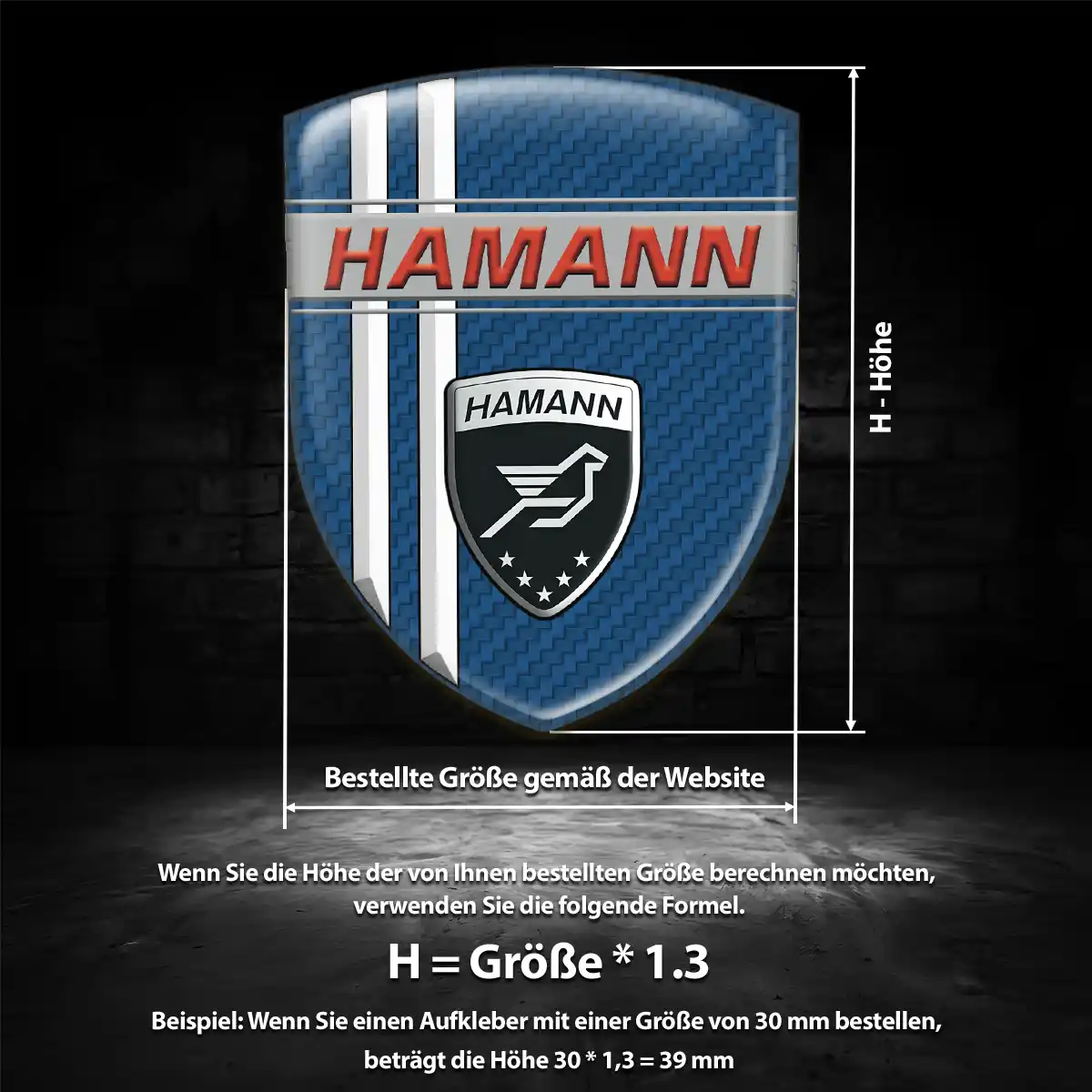 Hamann Aufkleber 3D Gel Silikon Limitierte Auflage