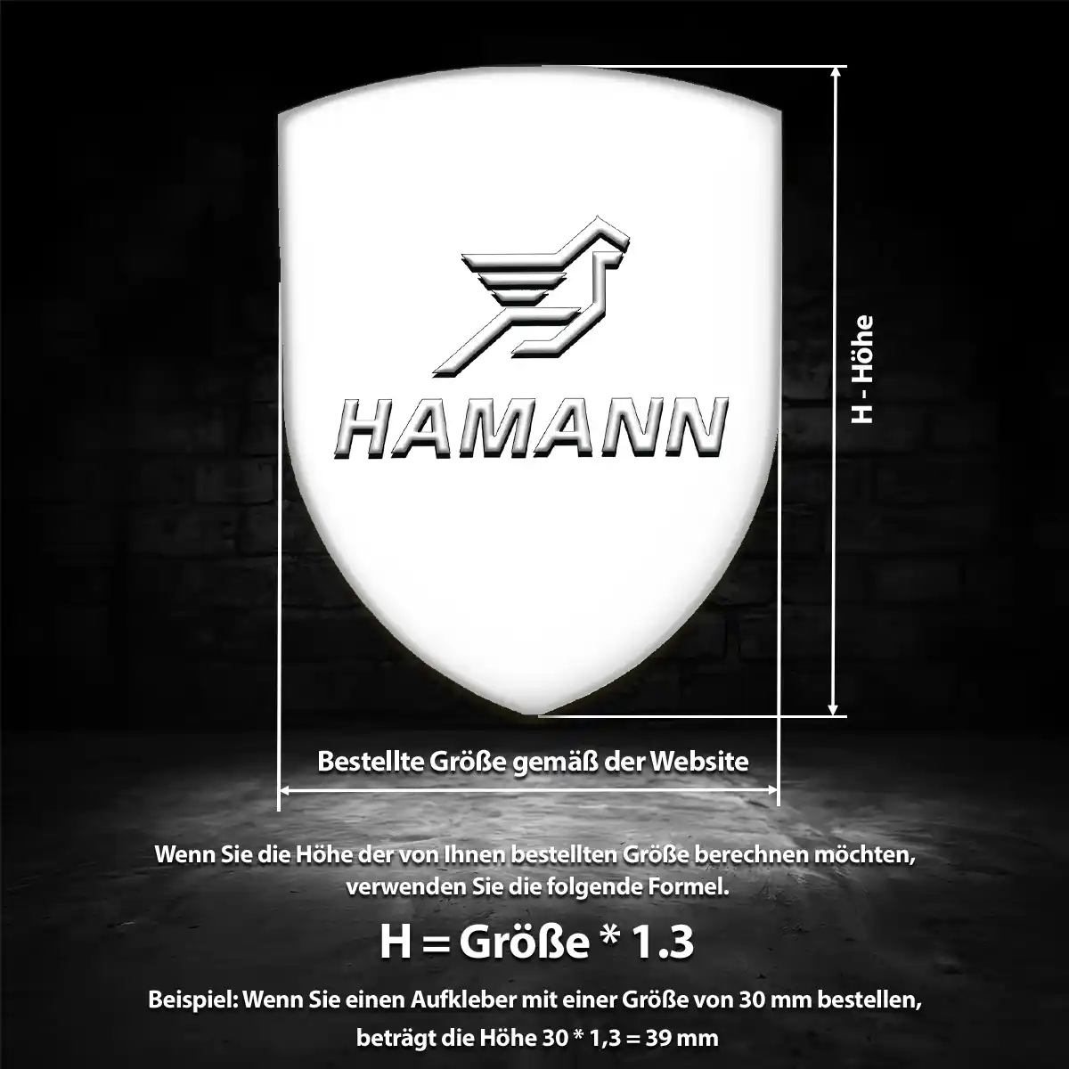 Hamann Aufkleber 3D Gel Silikon Premium-Edition