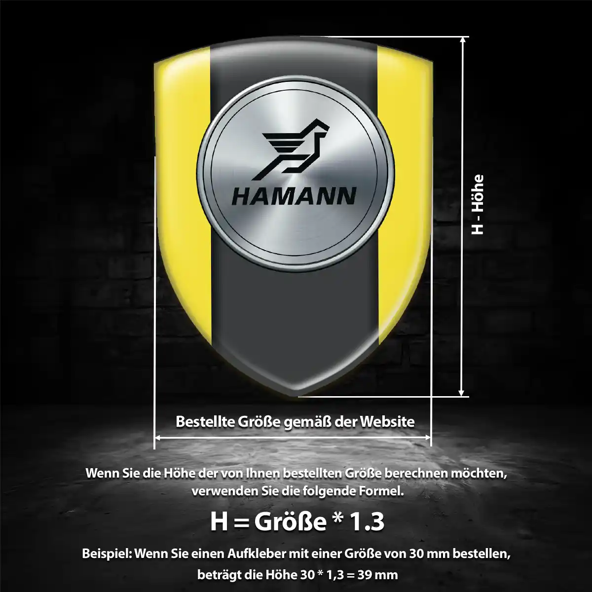 Hamann Aufkleber 3D Gel Silikon Stilvolles Design