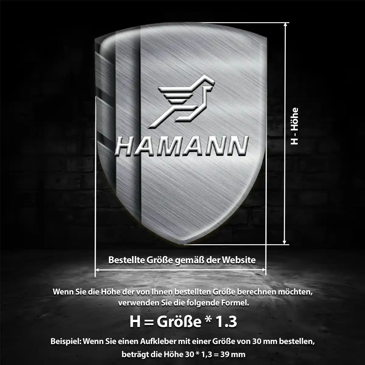 Hamann Aufkleber 3D Gel Wappen Auto Hochwertiges Harz