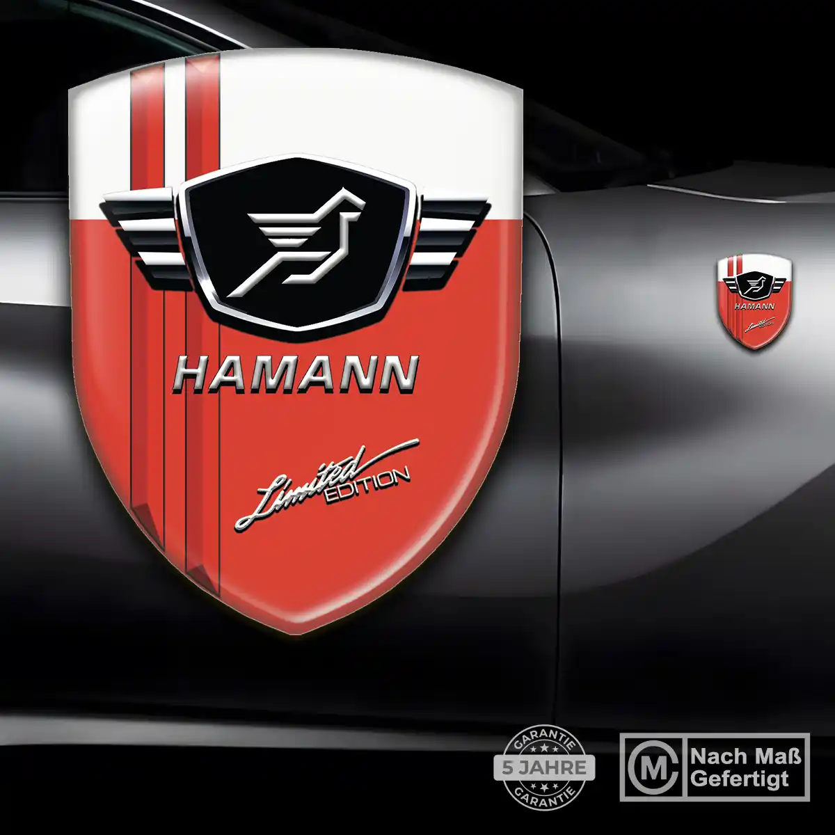 Hamann Aufkleber 3D Gel Wappen Auto Markenedition