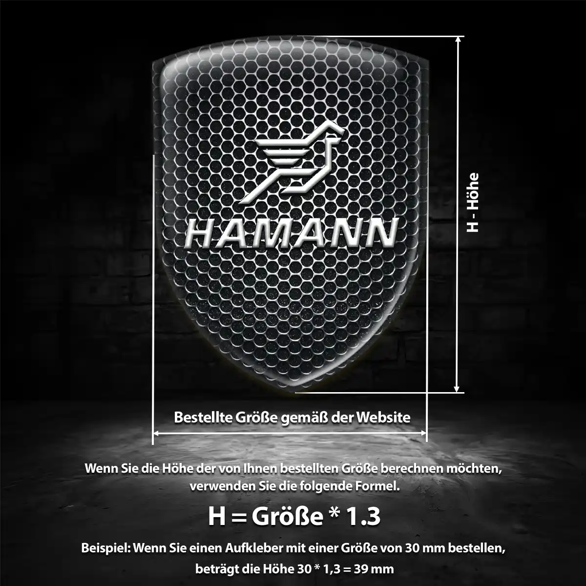Hamann Aufkleber 3D Gel Wappen Auto Premiumqualität