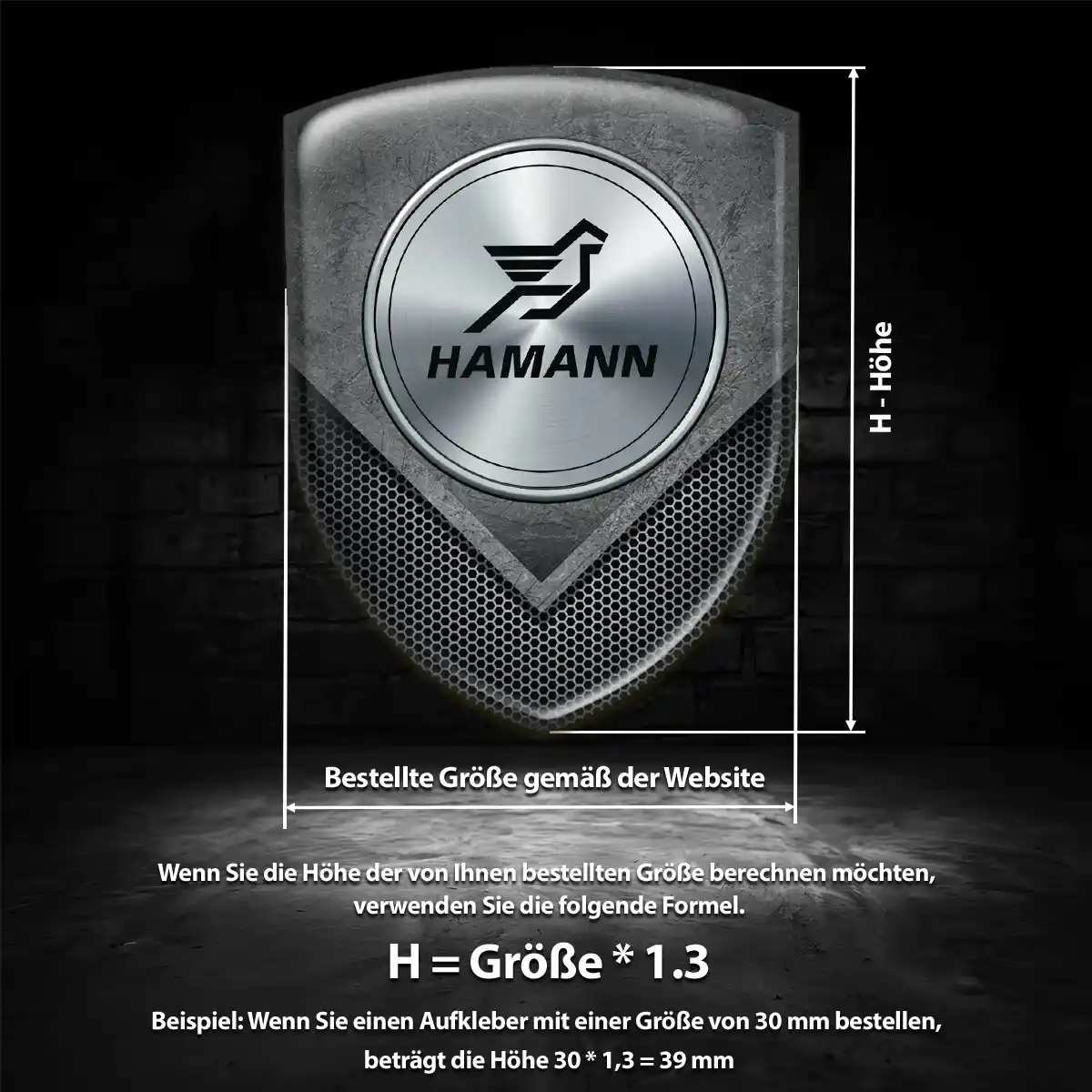 Hamann Aufkleber 3D Gel Wappen Auto Tuningfahrzeug