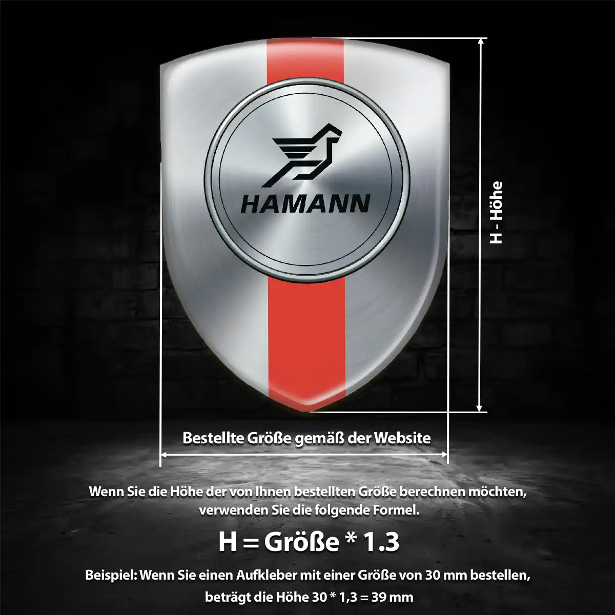 Hamann Aufkleber 3D Gel Wappen Überzeugende Qualität