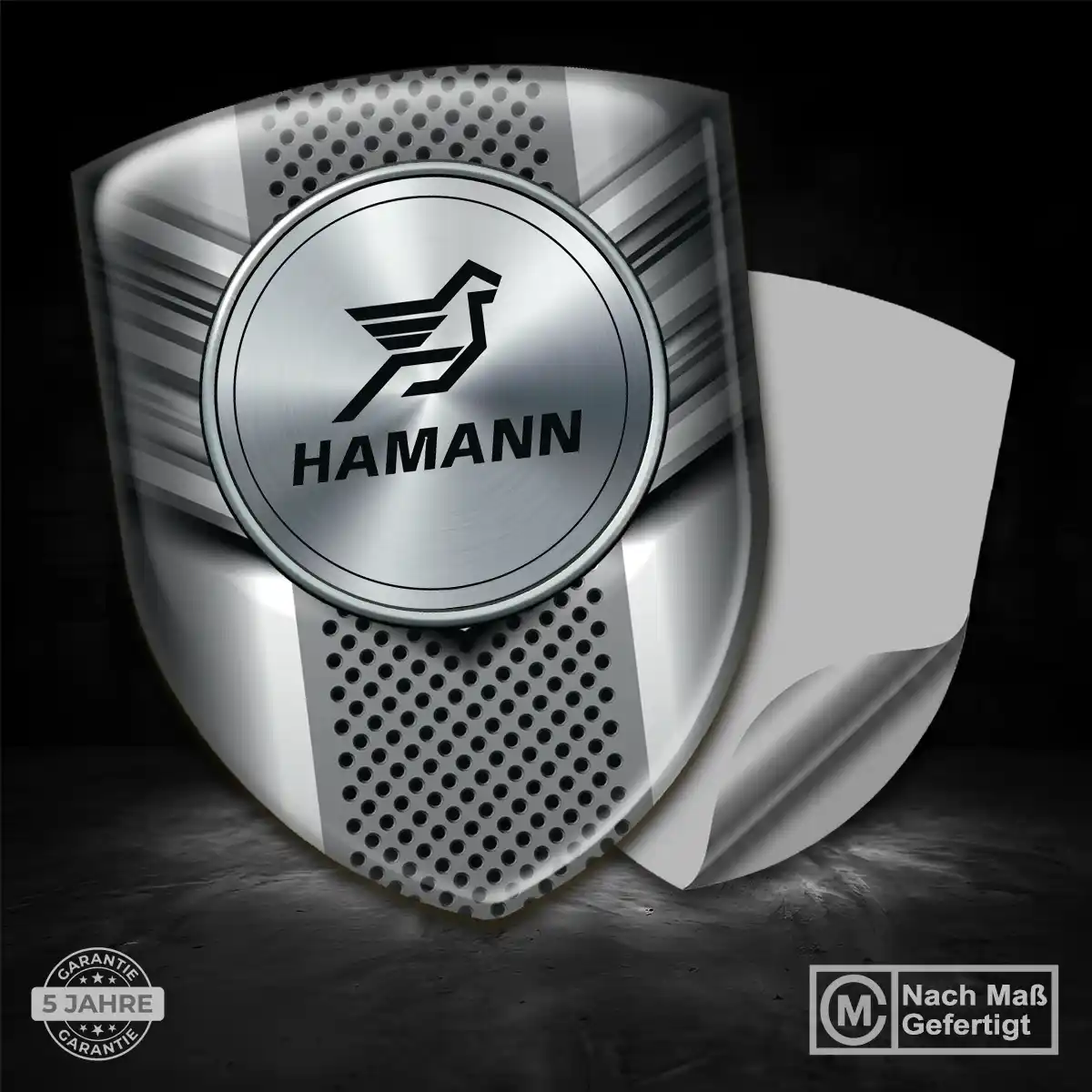 Hamann Aufkleber 3D Gel Wappen Edles Design
