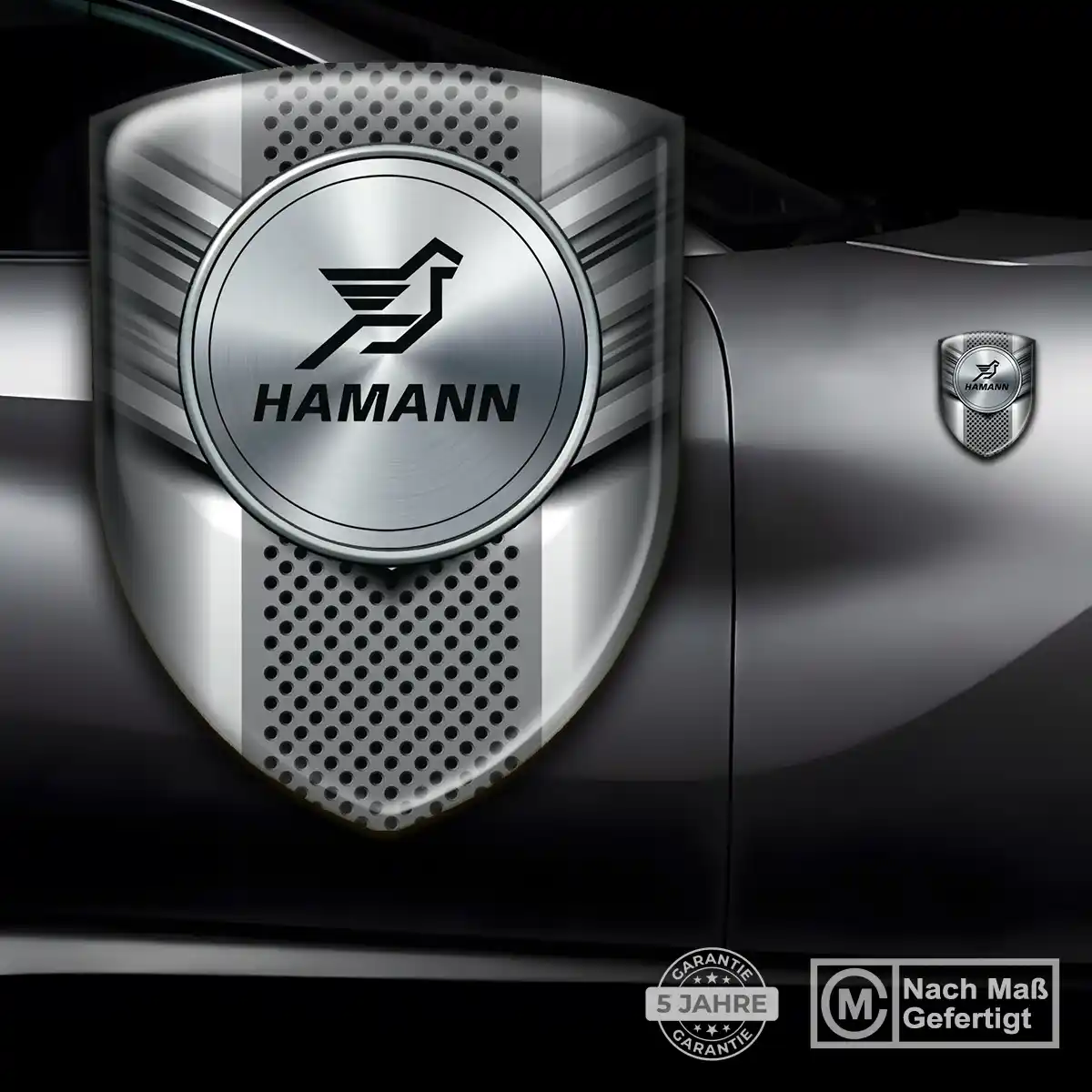 Hamann Aufkleber 3D Gel Wappen Edles Design