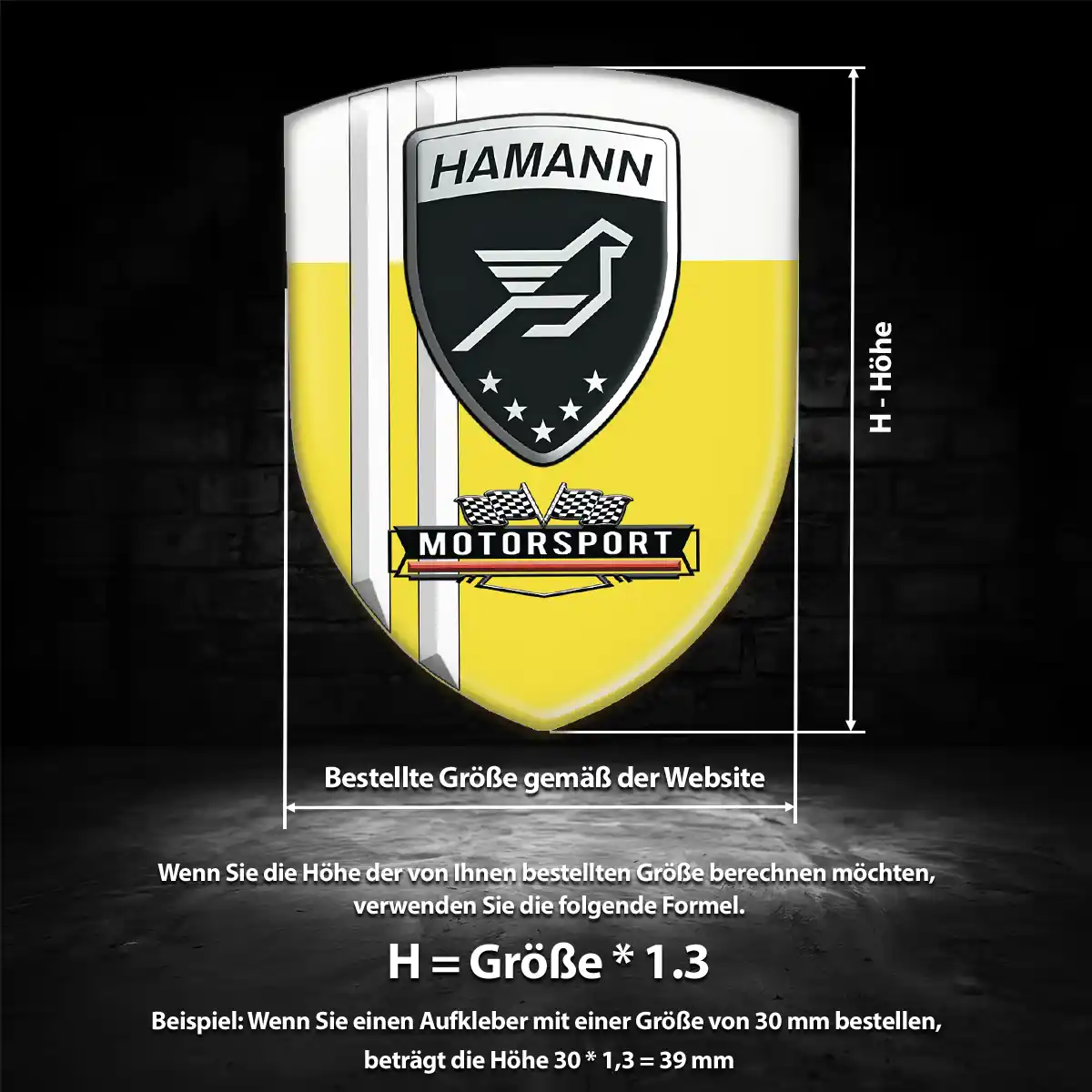 Hamann Aufkleber 3D Gel Wappen Exterieurdesign