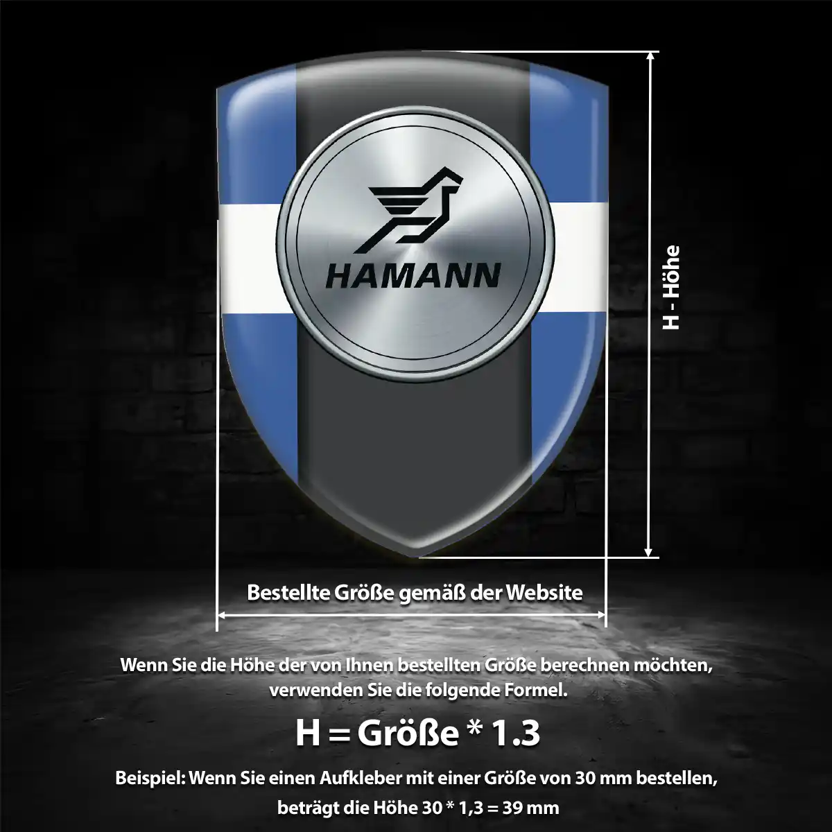 Hamann Aufkleber 3D Gel Wappen Hohe Qualität