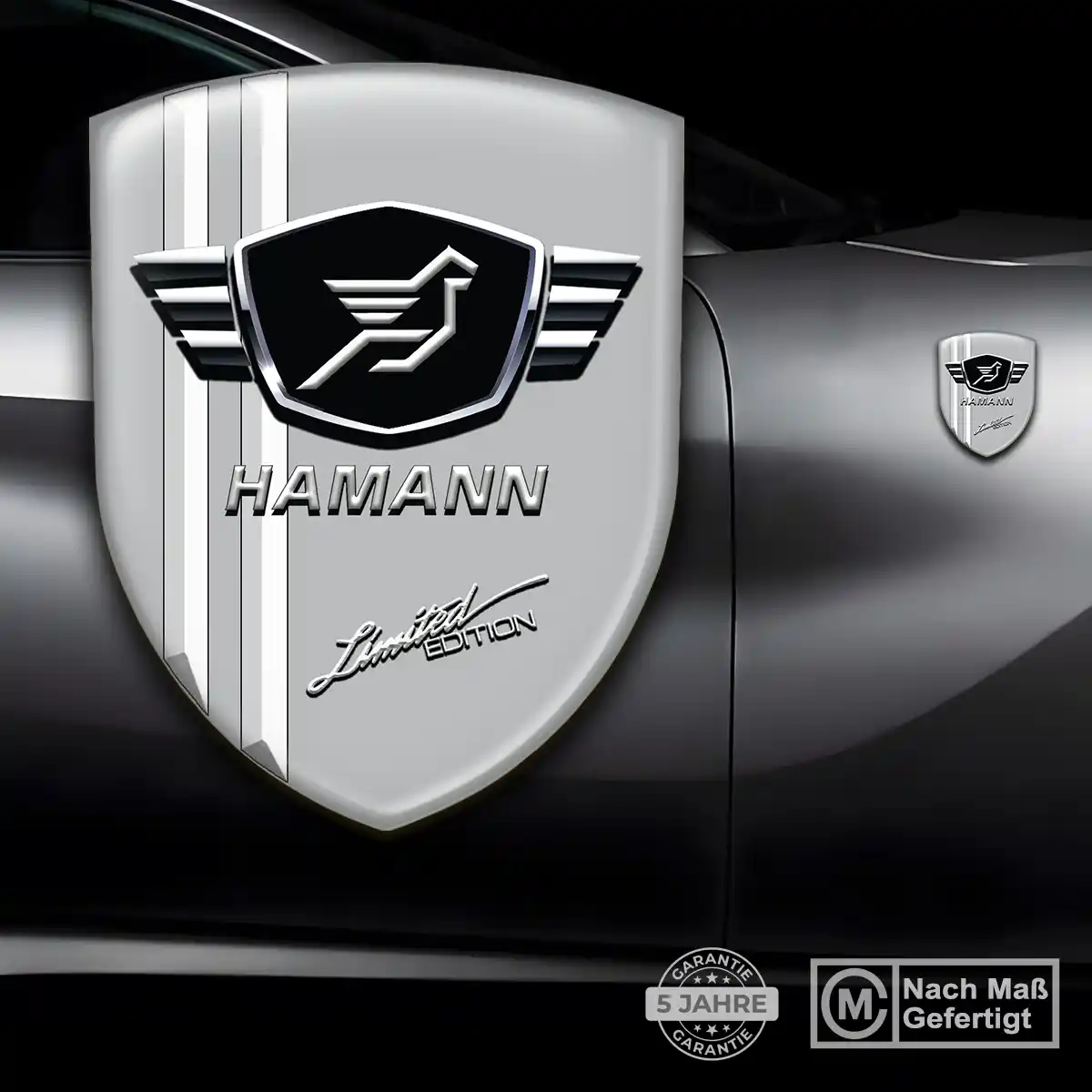 Hamann Aufkleber 3D Gel Wappen Modernes Design