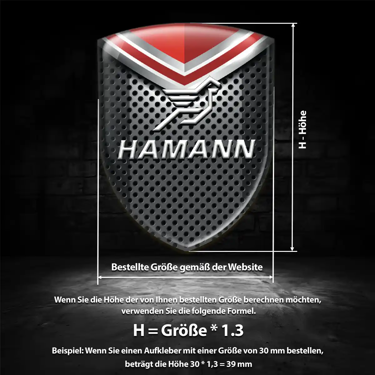 Hamann Aufkleber 3D Gel Wappen Premium-Edition