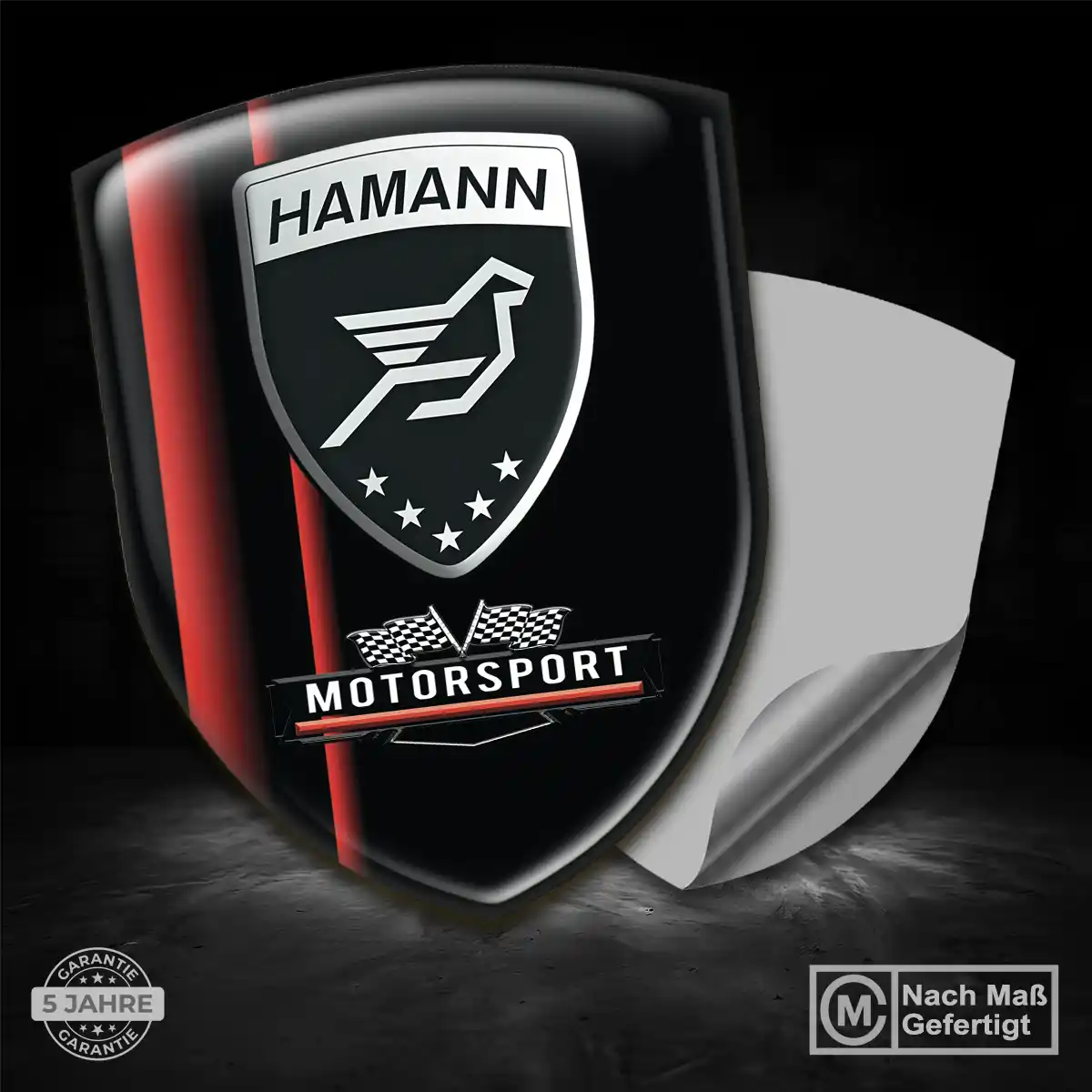 Hamann Aufkleber 3D Gel Wappen Premiumqualität