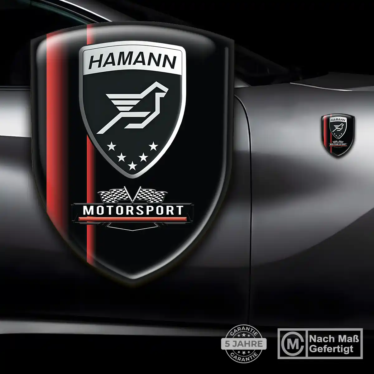 Hamann Aufkleber 3D Gel Wappen Premiumqualität