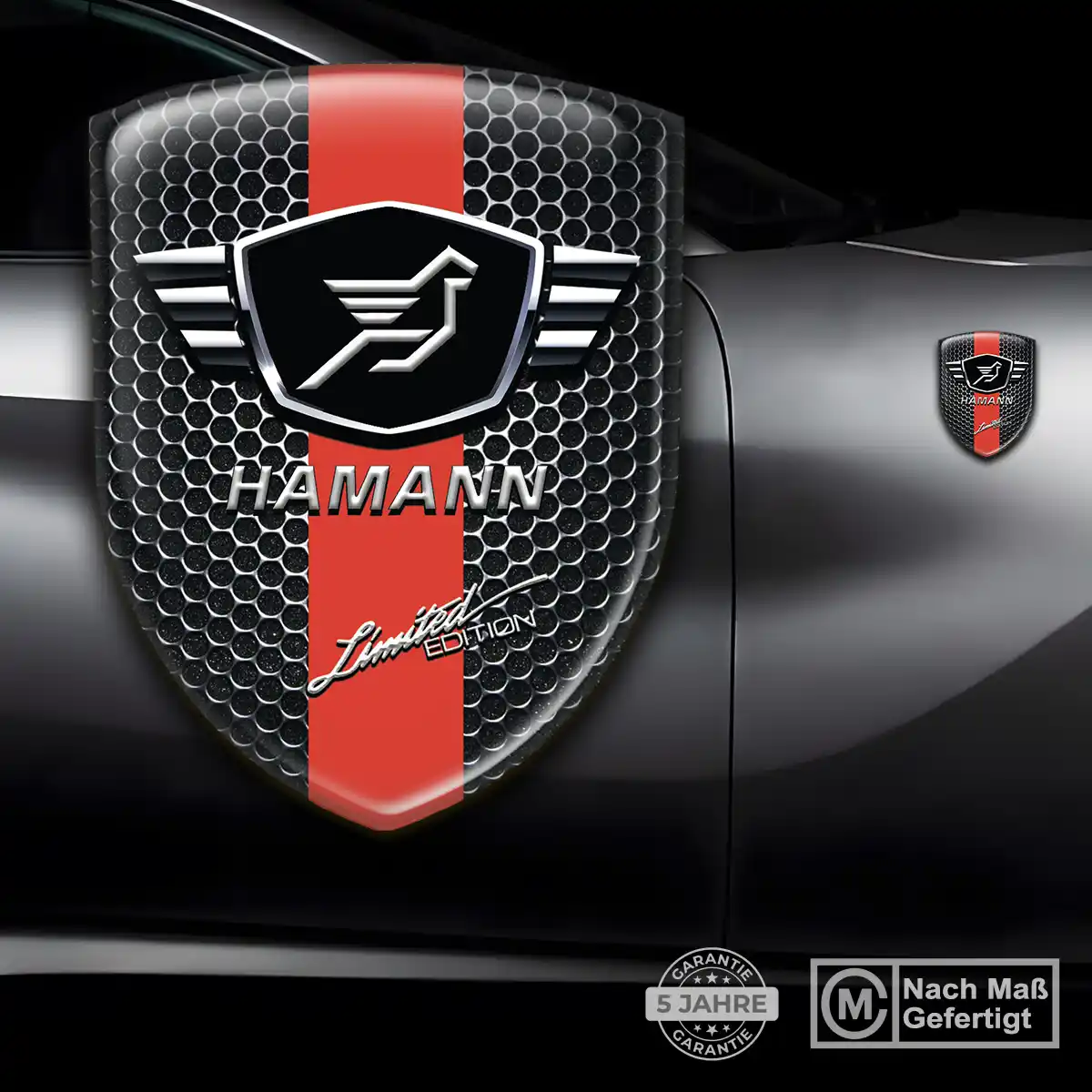 Hamann Aufkleber 3D Gel Wappen Spitzenqualität
