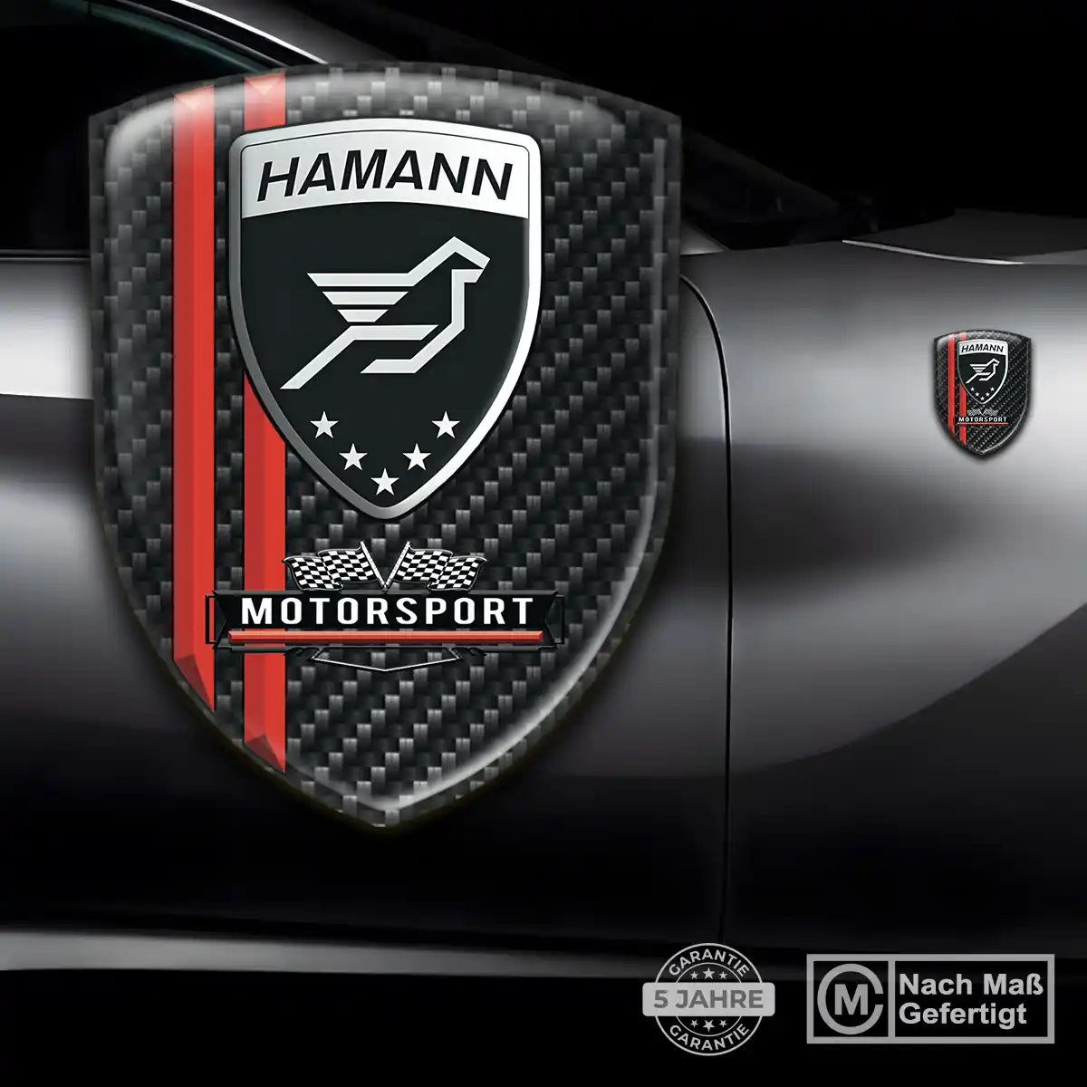 Hamann Aufkleber 3D Gel Wappen Stilvolles Design