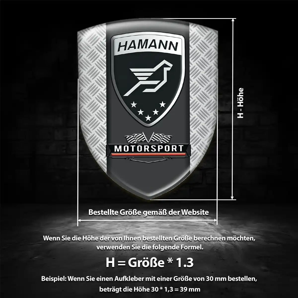 Hamann Aufkleber Anspruchsvolles Design