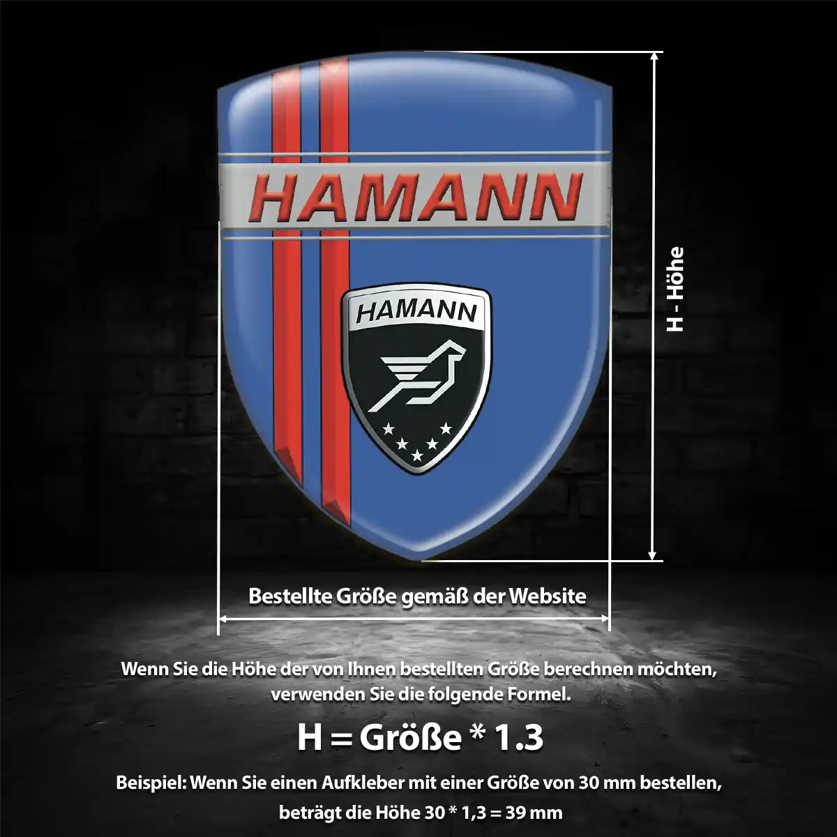 Hamann Aufkleber Ausdrucksstarkes Design