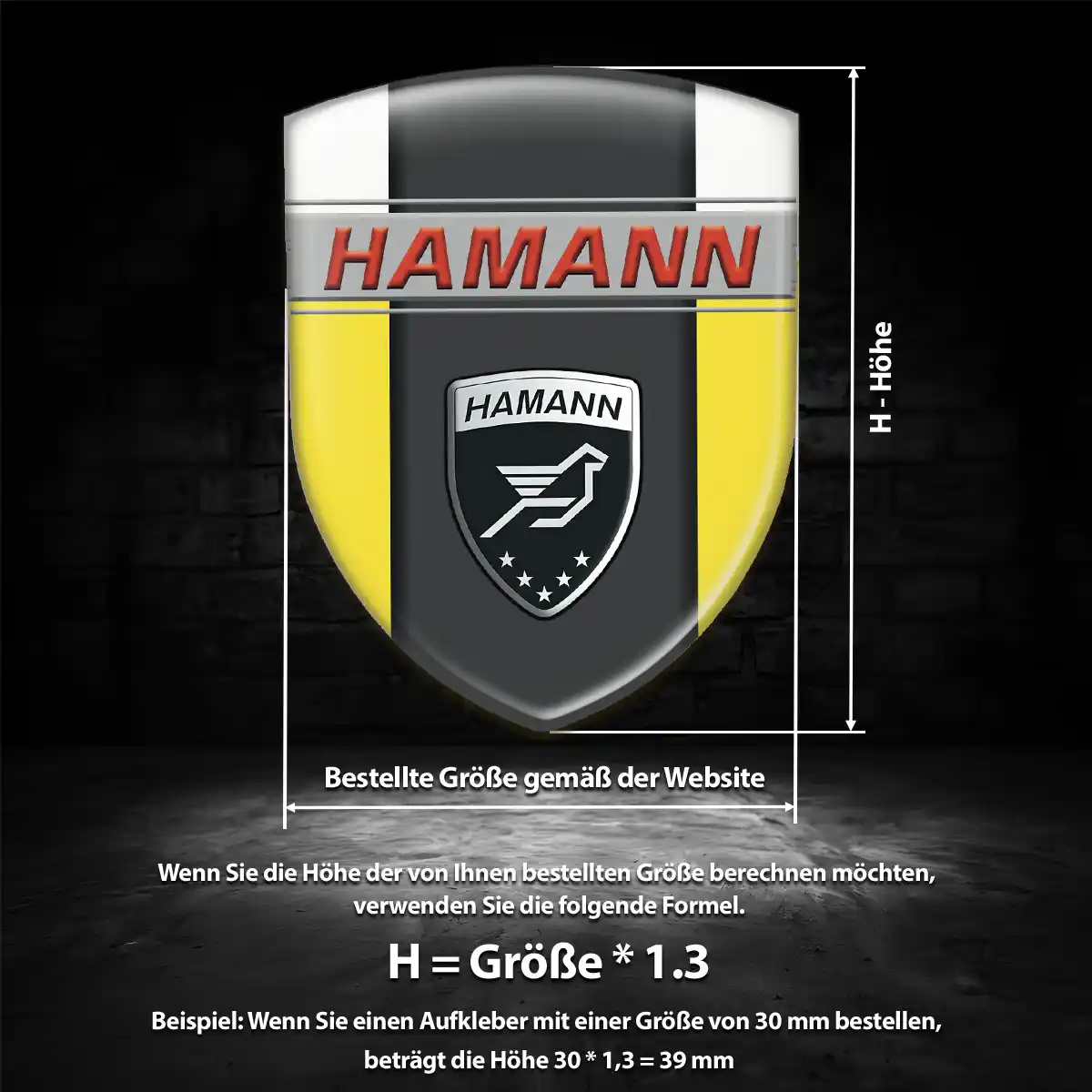 Hamann Aufkleber Auto Hochwertiges Harz