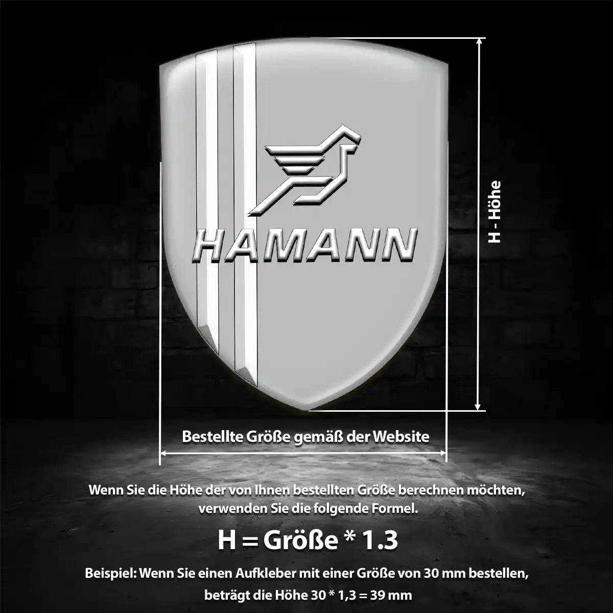 Hamann Aufkleber Emblem Anspruchsvolles Design