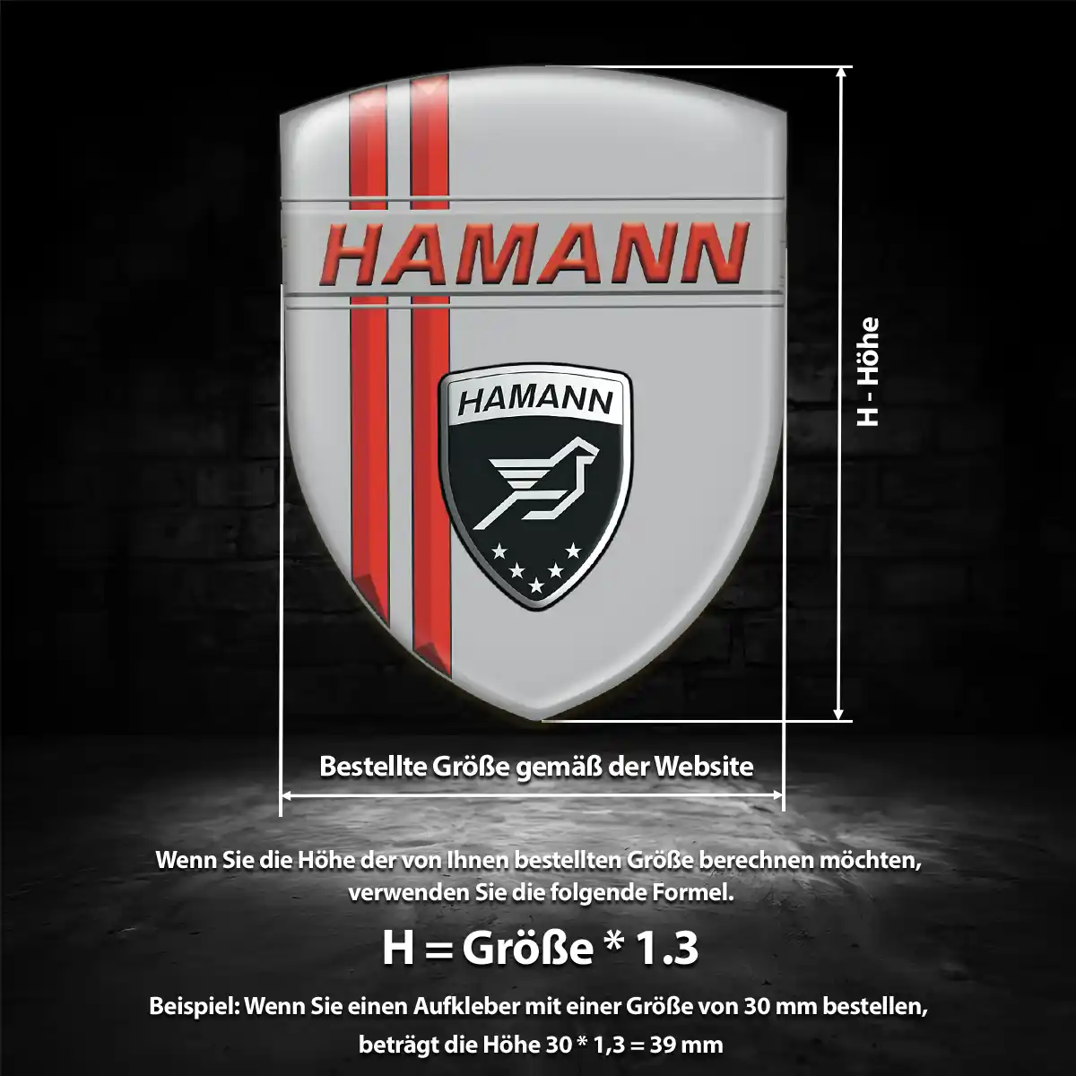 Hamann Aufkleber Emblem Auto Ausdrucksstarkes Design