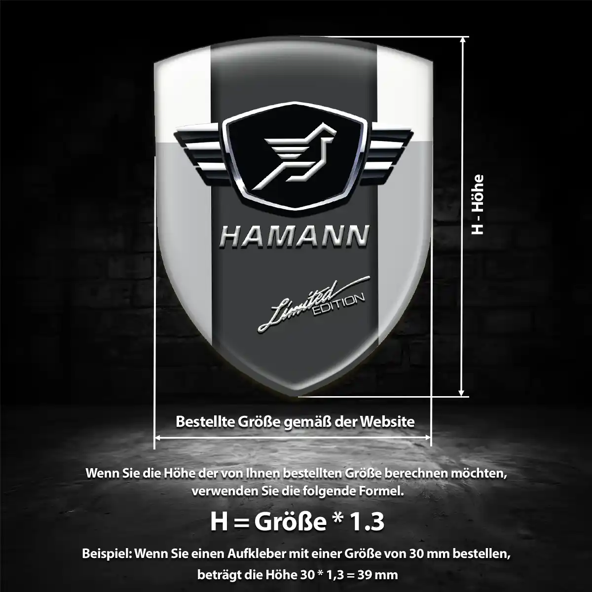 Hamann Aufkleber Emblem Auto Edles Design
