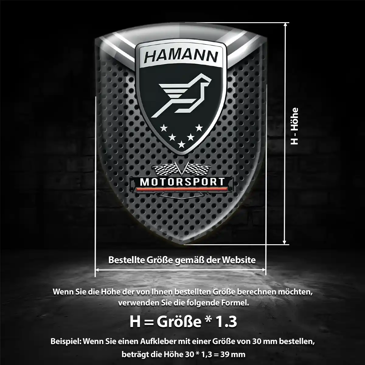 Hamann Aufkleber Emblem Auto Höchste Qualität