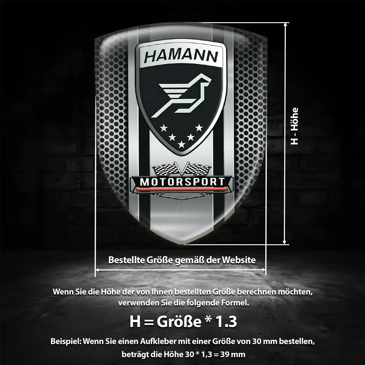 Hamann Aufkleber Emblem Auto Hochwertiges Harz