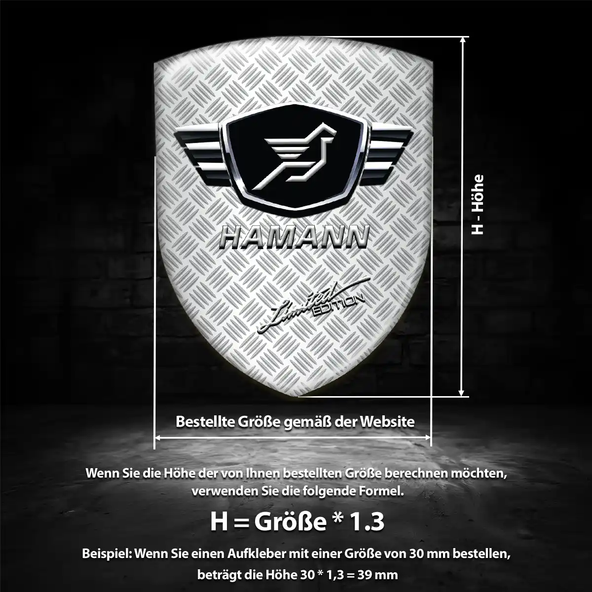 Hamann Aufkleber Emblem Auto Luxus-Edition