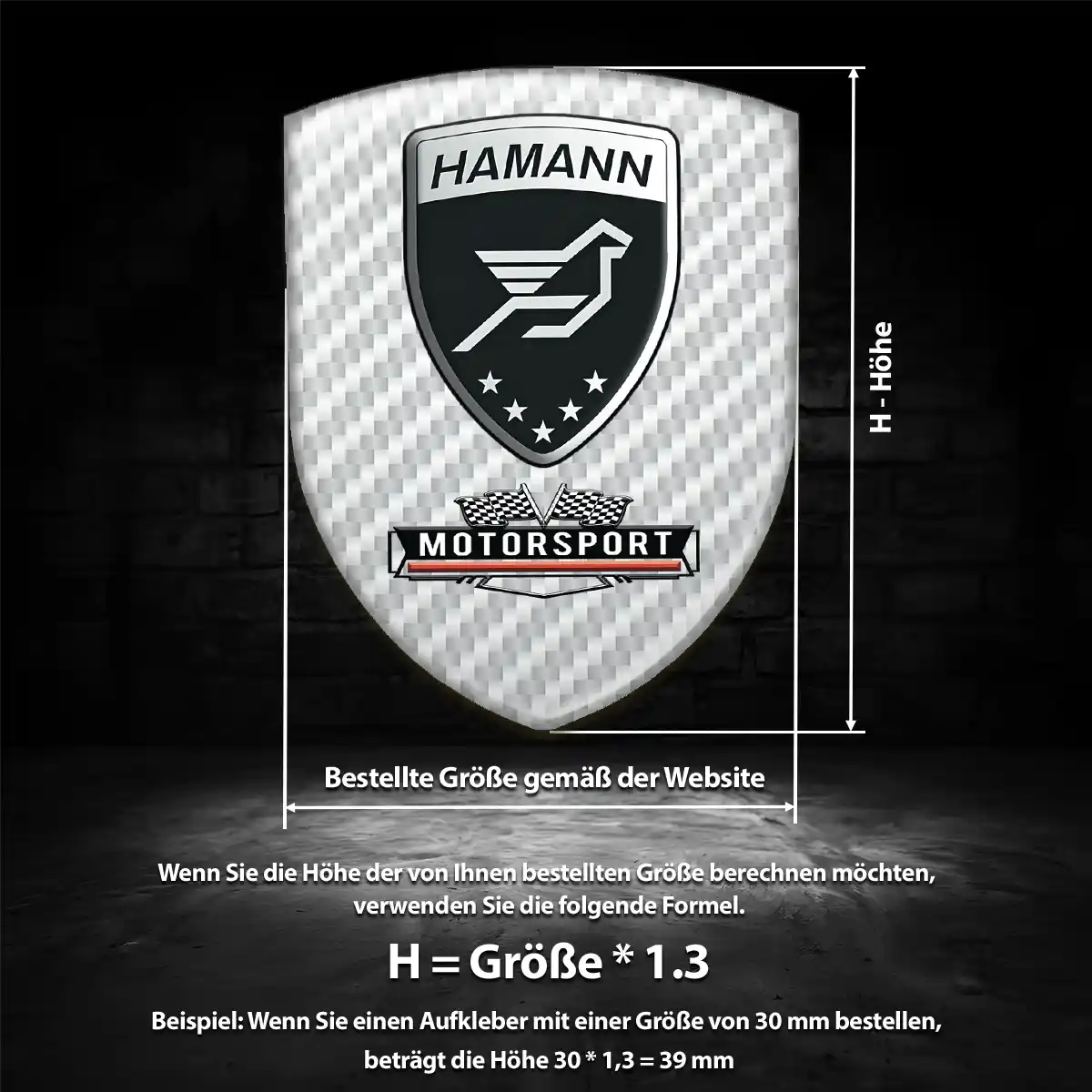 Hamann Aufkleber Emblem Auto Markenedition
