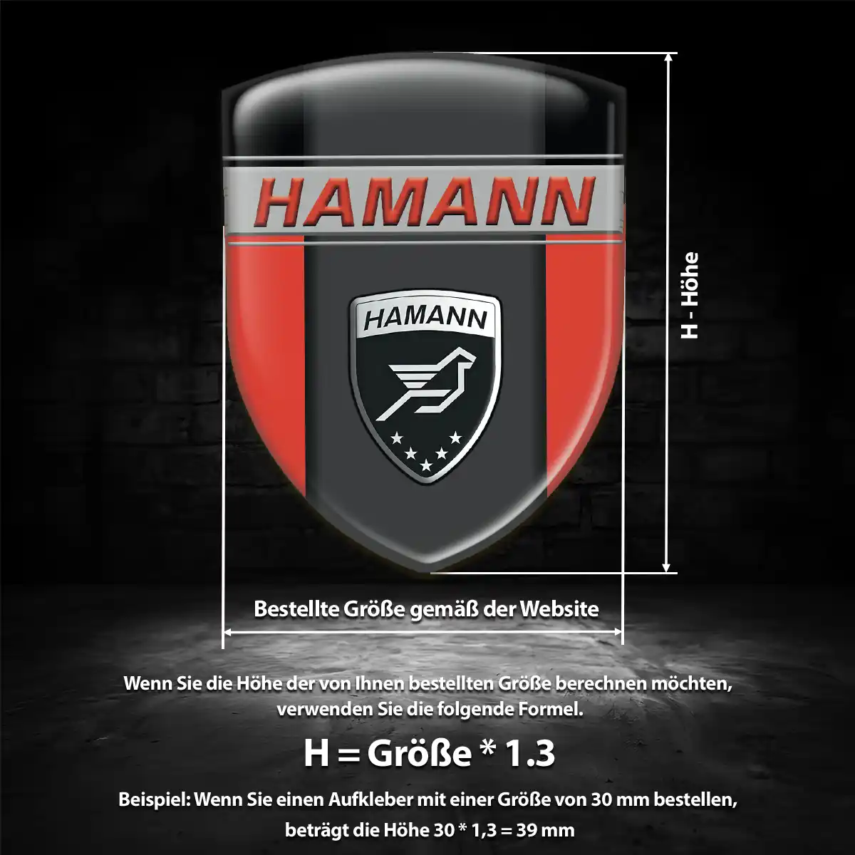 Hamann Aufkleber Emblem Auto Premiumqualität