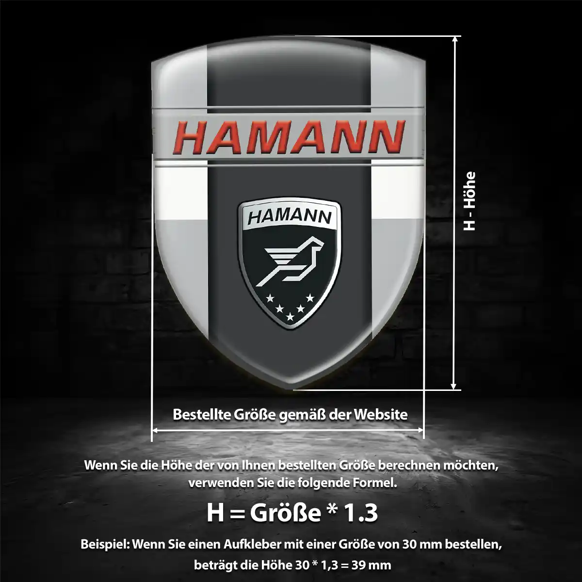 Hamann Aufkleber Emblem Überzeugende Qualität