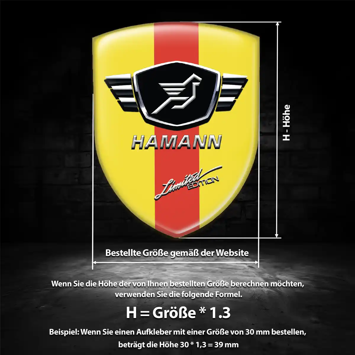 Hamann Aufkleber Emblem Edles Design